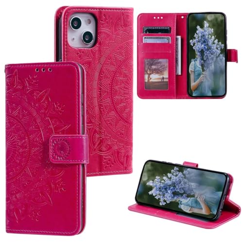 Apple iPhone 15 Plus étui protection rabat rouge antichoc fonction support horizontal