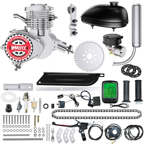 IMAYCC 80cc Bicycle Engine Kit 2 Stroke Motorized Bike Motor Conversion Kit Fit for 26-28'...