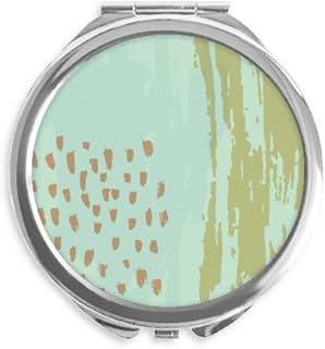 Matcha s Art Pattern Hand Compact Mirror Round Portable Pocket Glass