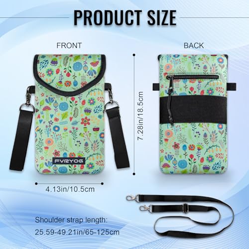 Image of Neoprene Phone Sleeve Pouch Case Bag for Men Women w /Crossbody Strap /Neck Lanyard for iPhone 17 /16 /15 /14 Pro Max, Samsung S25,Pixel 10