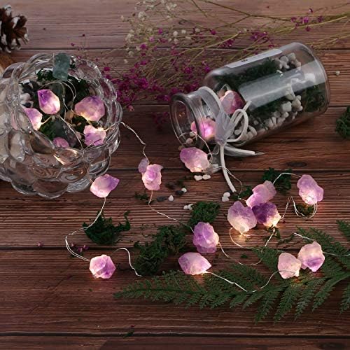 Nature Amethyst Crystal String lights