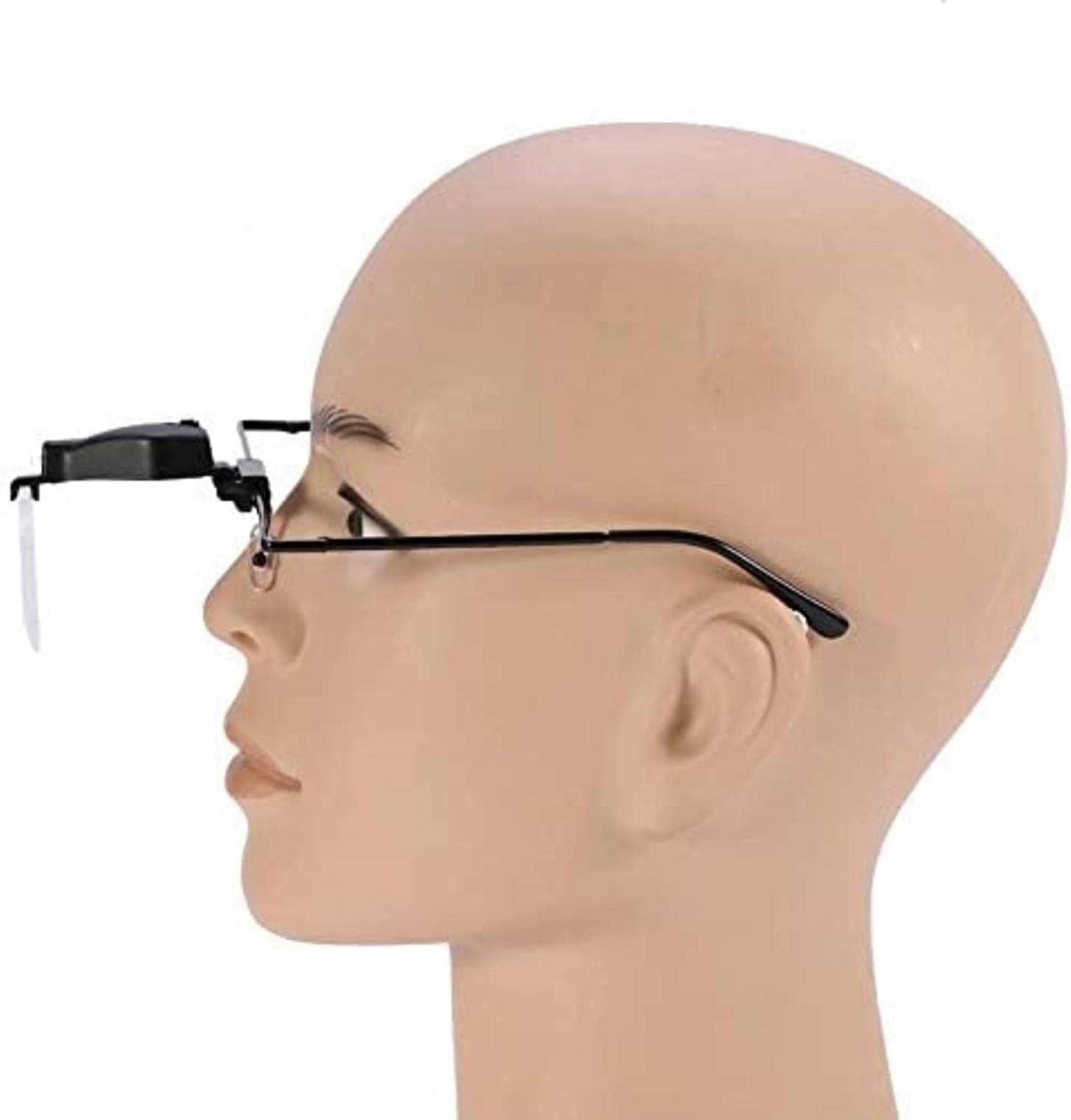 Lupa, Lupa De Diadema con Luz Led, Lupa para Gafas 1.5X 2.5X 3.5X, Lupa Led para Gafas, Lupa De Mano Estabilizada