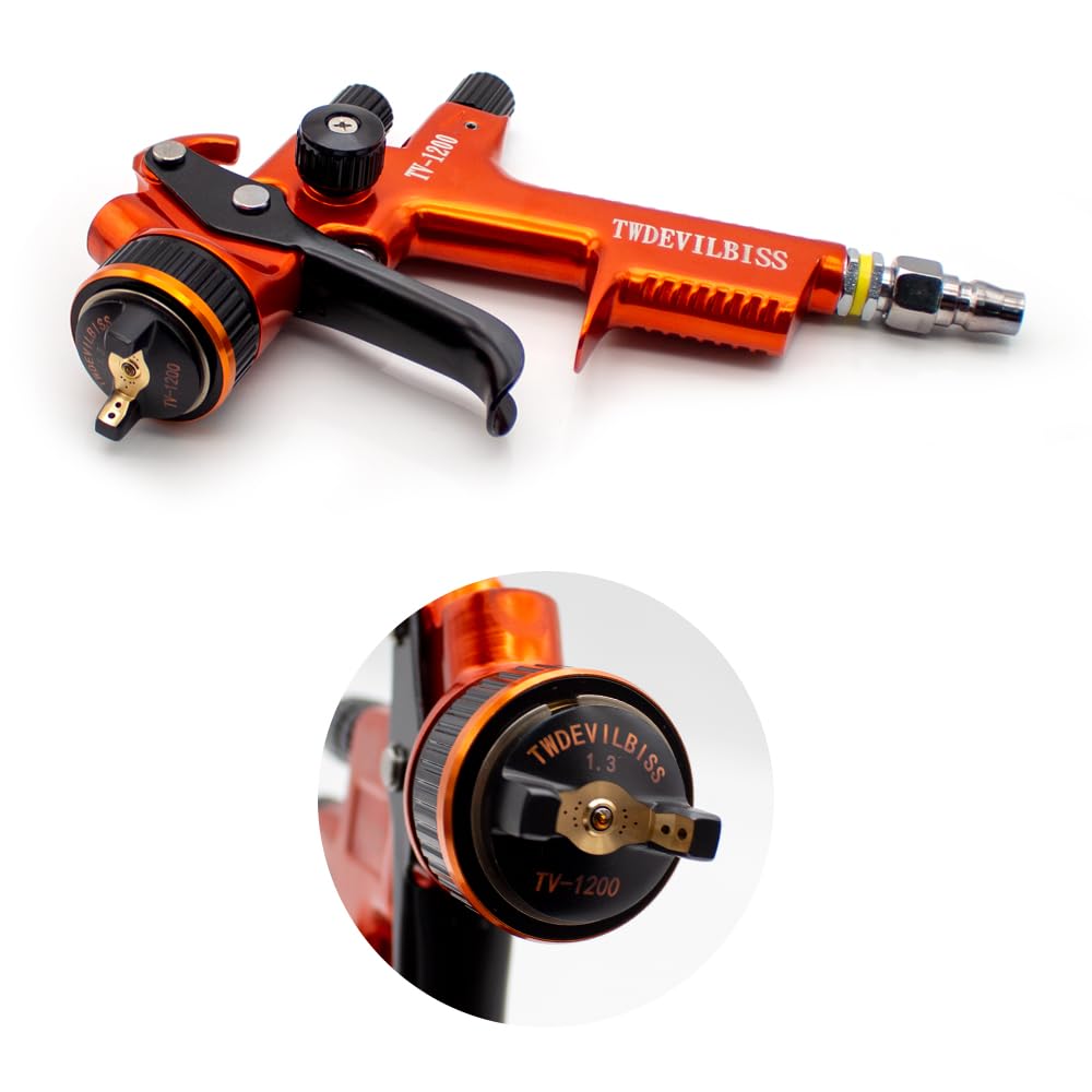 Automatyczny pistolet natryskowy do malowania blachy, wysoka atomizacja HVLP regulowany opryskiwacz pneumatyczny 1,3 mm standardowa dysza interfejs G1/4