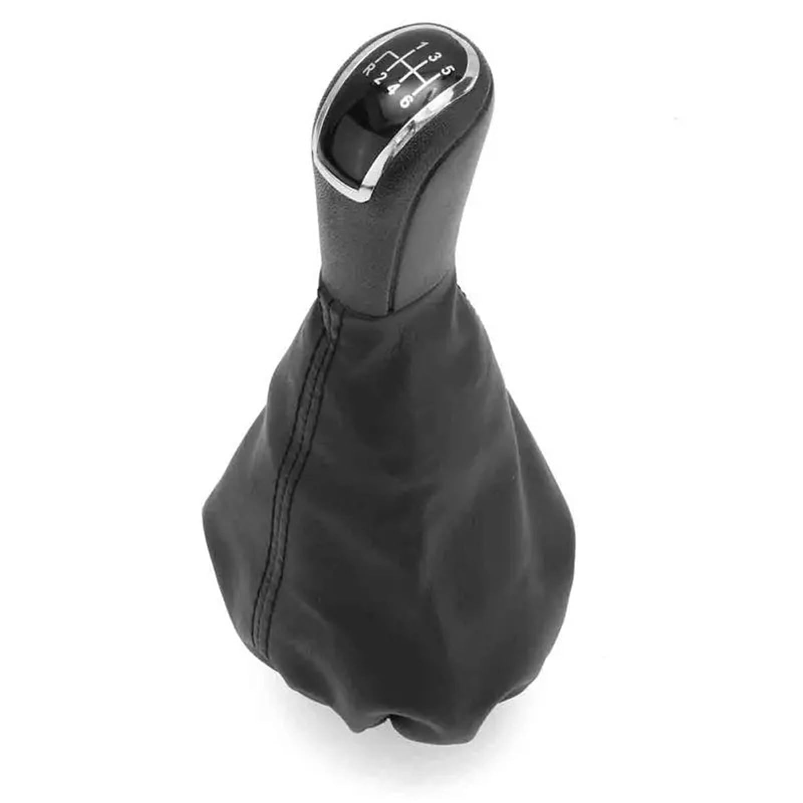 MWBDSZJQVX Gear Shift Knob for Benz C Class W203 S203 A W168 1997-2004 5 Speed 6 Gear Car Shift Knob with Leather Boot(6speed)