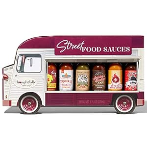 Thoughtfully – Street Food Saucen Geschenkset – Food Truck Weihnachtsset Mit 7 Würzigen Fleisch- und Grillsaucen