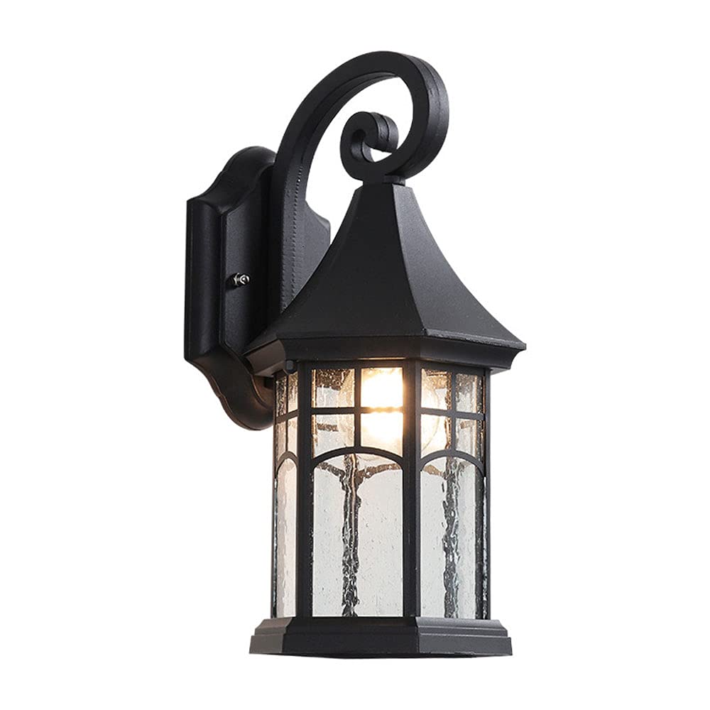 SXSCARKX American Retro Country Wall Mount Light IP65 Waterproof and Rust-Proof Outdoor Lamp Bubble Glass lampshade Sconce for Hallway Entrance Garage Patio