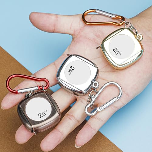 Cinta Métrica Flexible 2m con Seguro y Llavero miniatura 3