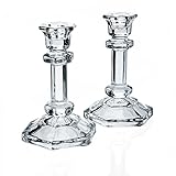 James Scott Classical Crystal Candlestick Pair - Set of 2