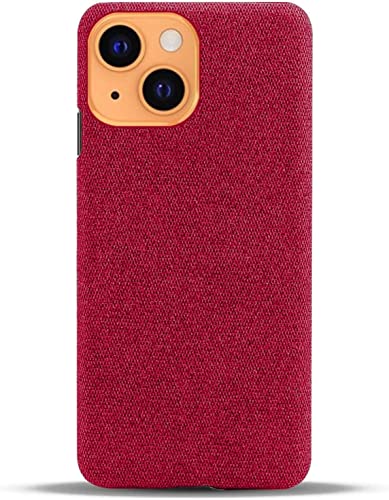 Coque iPhone 13 rouge en tissu rigide pour le quotidien et le bureau