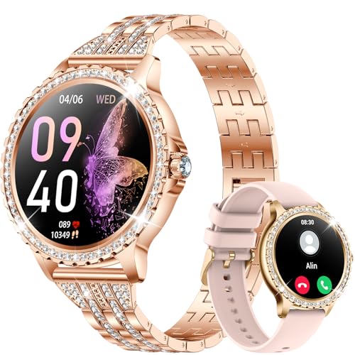 CIVO Reloj Inteligente Mujer Redondo: Llamadas Bluetooth Smart Watch Compatible Android...