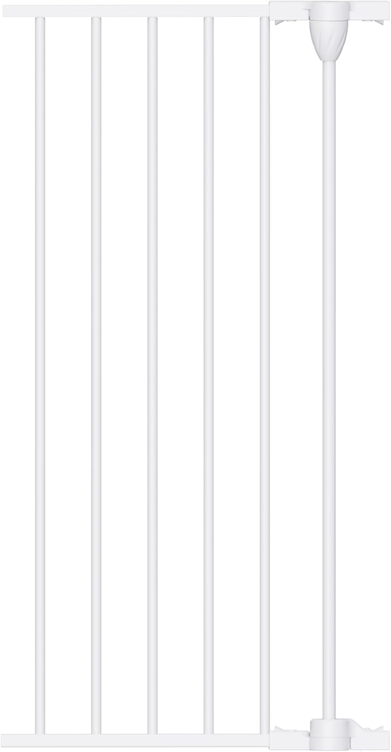 Babelio 15.5" Baby Gate Extension for Foldable Extra Wide Gates, 30" Tall Metal Dog Fence Extension, White White 15.5" Wide Extension- 1 Panel