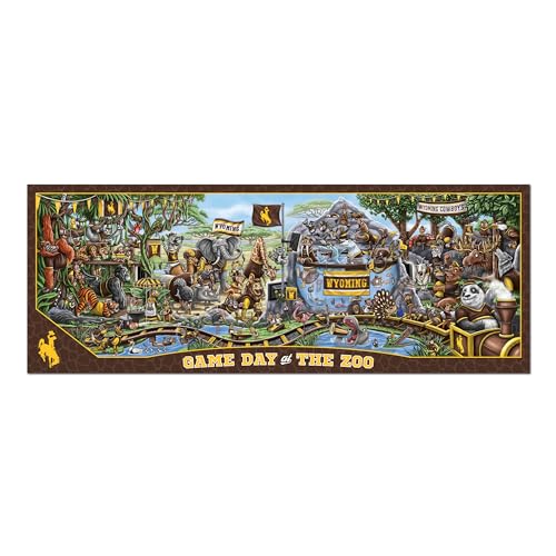 Image of YouTheFan NCAA Wyoming Cowboys inchGame Day At The Zoo inch 500 Puzzle