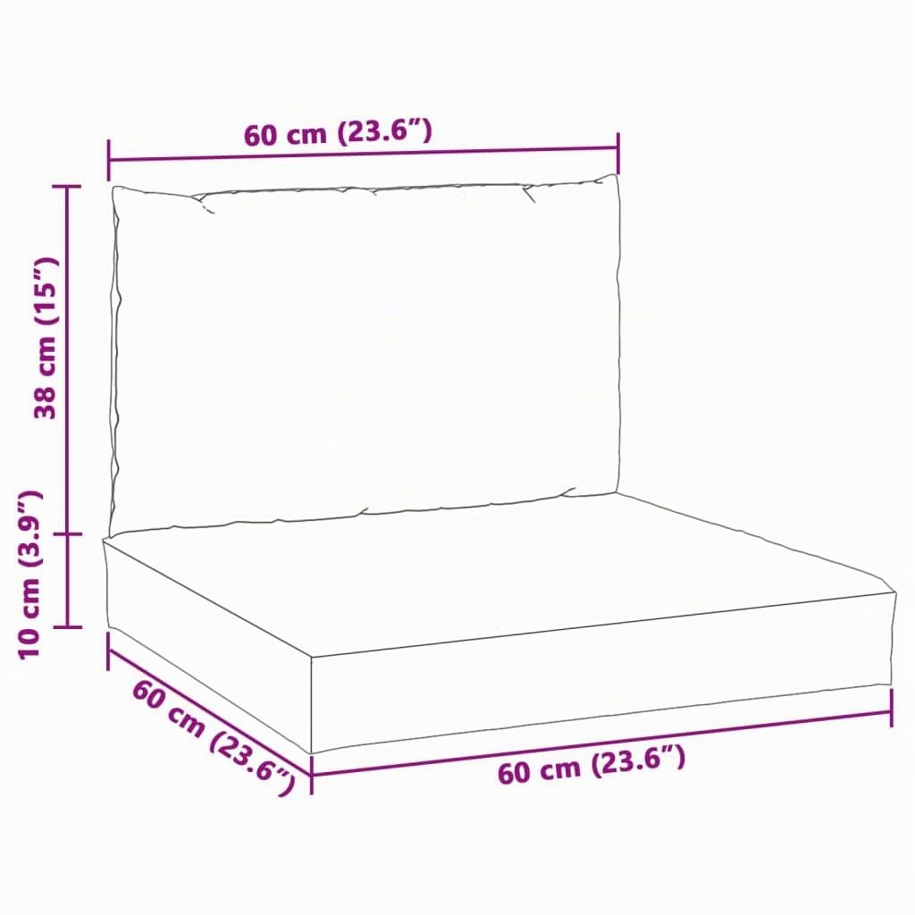 VidaXL - Juego de 2 cojines de paleta, almohadas de balcón, cojines de asiento, patio, jardinería, terraza, exterior, color gris oscuro