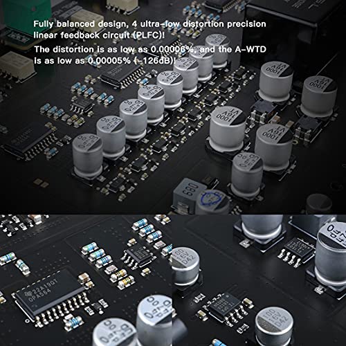 S.M.S.L HO200 Hi-Res Balanced Headphone Amplifier Low Noise 4xPLFC RCA/XLR Input 6.35mm 4.4mm XLR Balanced Output HiFi Preamp Headphone Amplifiers with High Mid Low Gain Control for AO200