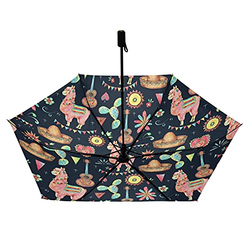 Parapluie pliable compact léger résistant avec protection UV et grand diamètre de 81 cm