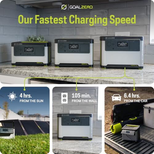 Image of Goal Zero Yeti Portable Power Station, Yeti 700, 677 Watt Hour LiFePO4 Battery, Water Resistant & Dustproof Solar Generator for Outdoors, Camping, Tailgating, & Home, Clean Renewable Off-Grid Power
