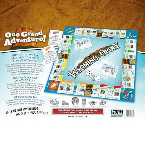 Wyoming-Opoly juego de mesa temático familiar 8+ jugadores miniatura 5
