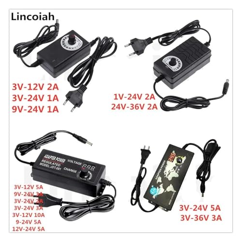 Fuente de poder ajustable AC 100-240V a DC 1-36V 2A EU miniatura 2