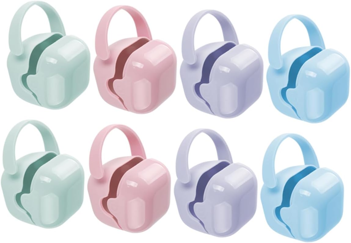 8pcs Portable Pacifier Holder Storage Box Travel-friendly Pacifier Protectors for Clean and Organized Material for Parents The Go