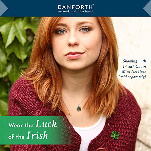 DANFORTH Four Leaf Clover Lapel Pin | Handcast Pewter Shamrock Lapel Pin, 3/4", Made in USA by Vermont Artisans | Lucky Irish Souvenir, St. Patricks Day Accessories3