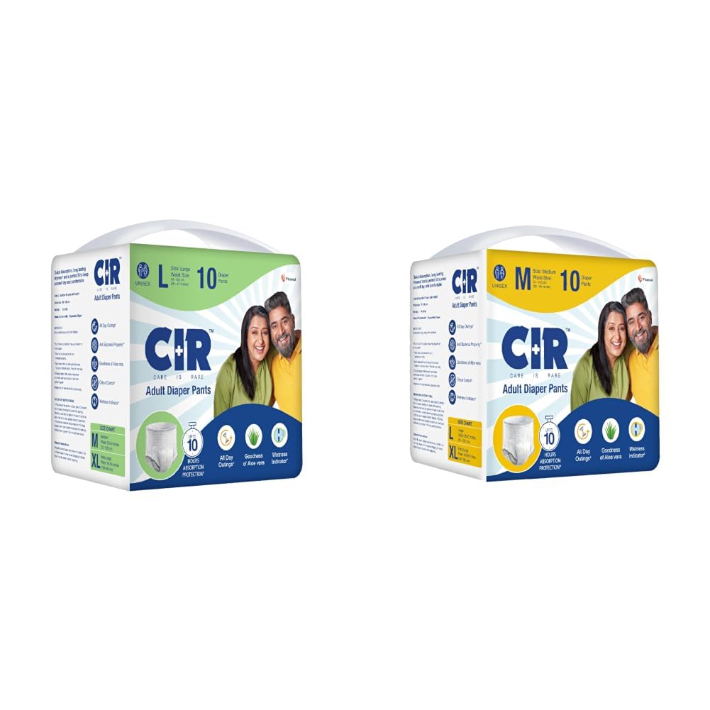 CIR Adult Diaper Pants Style | Adult Diaper Large Size (L)|Waist (90-120cm I 35" - 47") |10 hr Absorption-Protection | Unisex with Wetness Indicator | Odour Control | Goodness of Aloe Vera | 10 Units-image-19