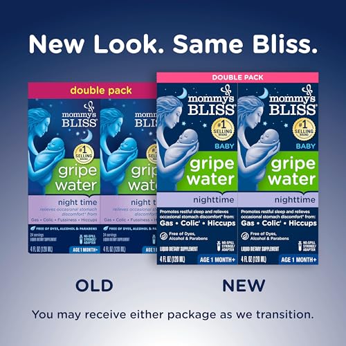 Mommy's Bliss Gripe Water Night Time, Relieves Stomach Discomfort From Gas, Colic, Fussiness, & Hiccups, Gentle & Safe, For Infants Age 1 Month+, 4 Fl Oz (Pack of 2) - Image 3
