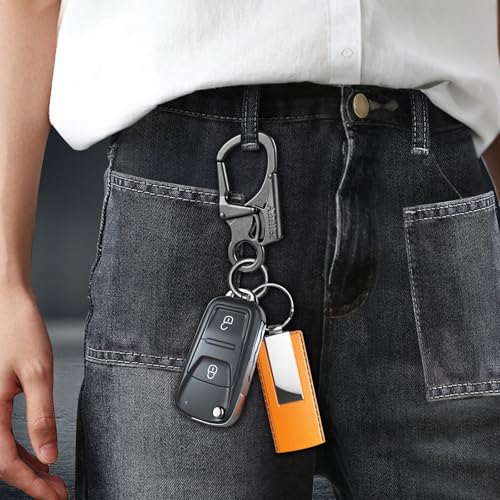 Image of Ahiller Double Locking Carabiner Clip - Zinc Alloy Mens Keychain for Keys | Unisex,Dual Press Double Lock, Anti Misopening,Heavy Duty,Suitable for Car Keys,Belt,Backpack,Hiking,Riding,Outdoor Camping