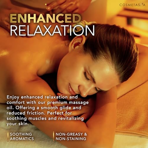 Image of Natural Nourishing Citrus & Coconut Massage Oil- Smooth Glide, Non Greasy Therapeutic Massage Oils with Rejuvenating, Hydrating & Aromatic Essential Oils for Dry Skin, Soothes Muscle & Joints 8.8 oz