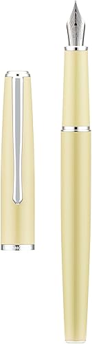 Miniatura 2 de Hongdian 920S - Pluma estilográfica amarilla meta, pluma clásica de punta fina iridio con convertidor de tinta