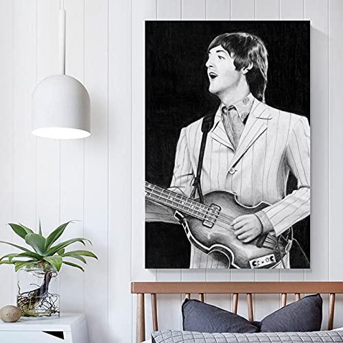Poster Paul McCartney 1966 – Art mural – Impression sur toile moderne – Pour chambre familiale – 40 x 60 cm - Les Beatles, Paul McCartney, John Lennon, RIngo Starr, George Harrison Poster Paul McCartney 1966 - Art mural - Impression sur toile moderne - Pour chambre familiale - 40 x 60 cm – Image 6