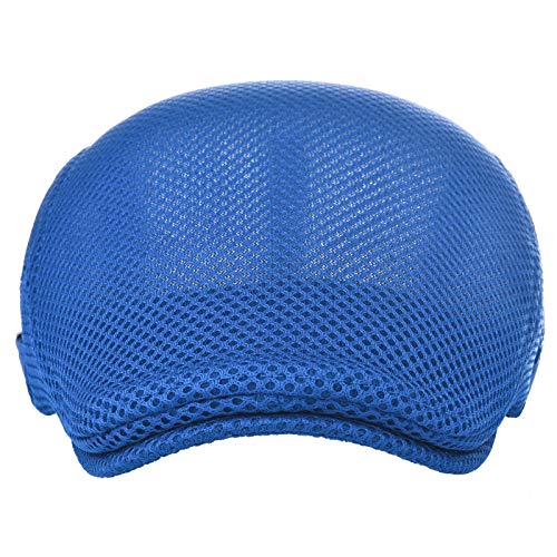 Image of VOBOOM Men Breathable Mesh Summer Hat Adjustable Newsboy Beret Ivy Cabbie Flat Cap