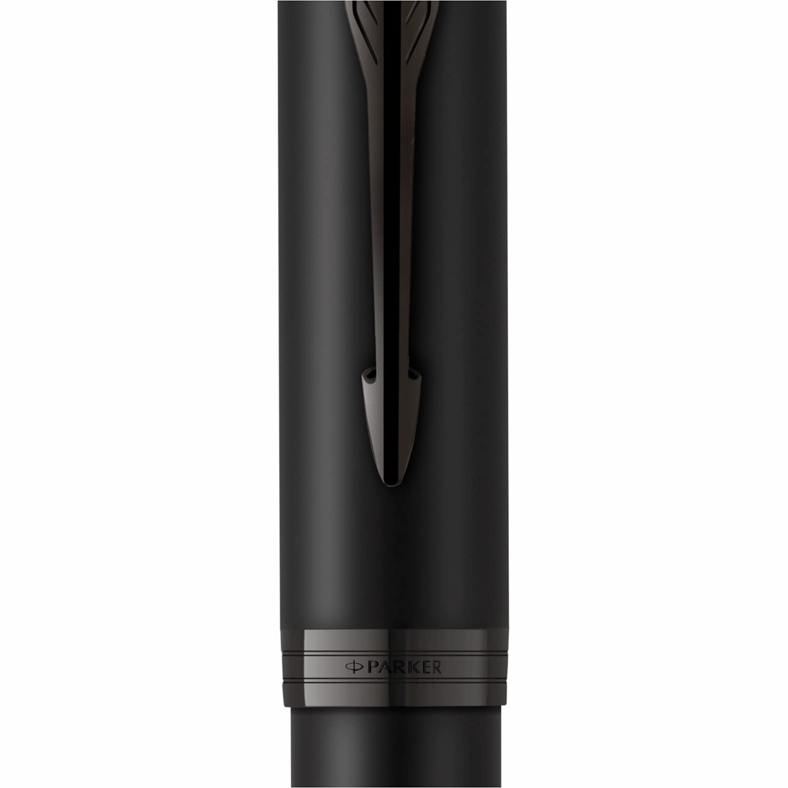 Parker IM Achromatic Füllfederhalter mit Gravur | Premium Stift | Geschenkbox | blaue Tinte | edel | personalisiertes Geschenk | Namen | graviert | Füllhalter| Geburtstag|Prüfung (Matt-Schwarz)