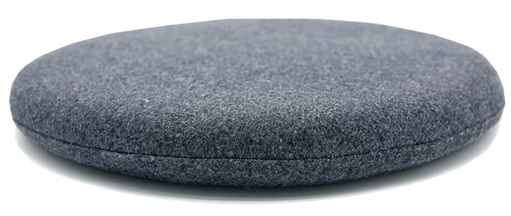 GHJL Round Seat Cushion, Soft Detachable Memory Foam Chair Cushion Japanese-style Tatami Pad Suitable For Living Room Dining Room Office (Color : Dark gray, Size : 30cm)