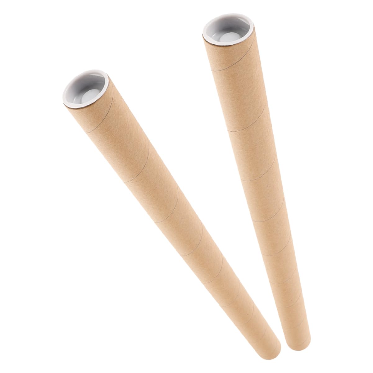 OSALADI Artists' Essential 2pcs Paperboard Tubes Cap for Storage of Art Prints Drawing Rolls 3cm Id 2mm Thick