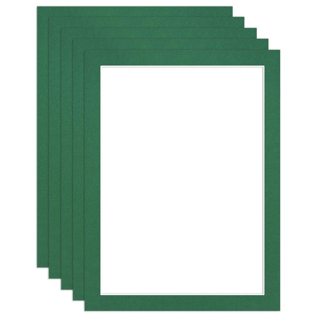 Procut Global 80x60cm Emerald Picture Mounts to Fit 70x50cm Aperture - Precision Cut Cardboard Photo Mount - Ideal for Frames, Prints, Artwork & Certificates - Sizes & Colours Available - 5 Pack