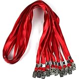 Lanyards for Id Badges Nylon Neck Flat Cruise Lanyard Bulldog Clips Durably Lanyards for Men Women...