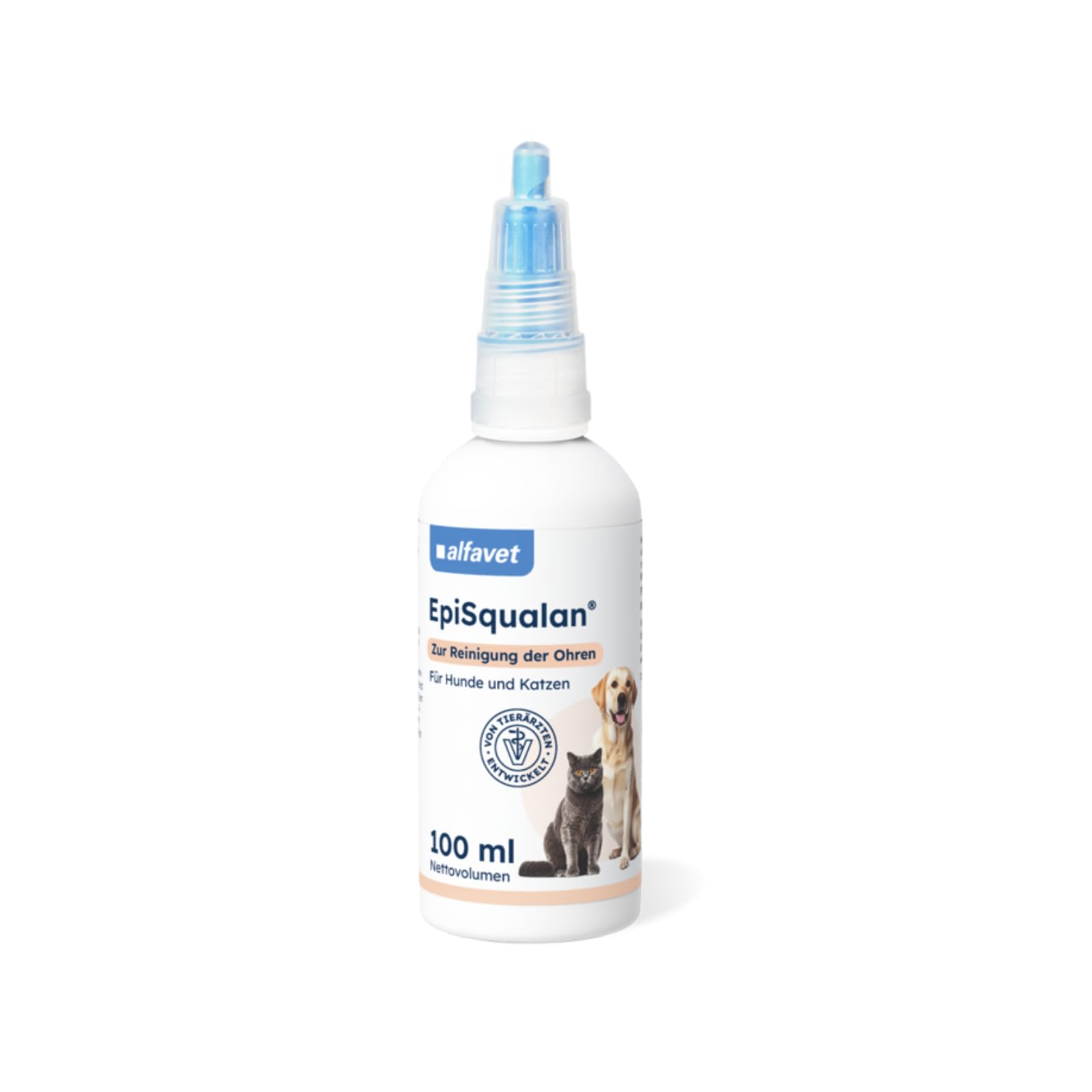 Generisch Alfavet EpiSqualan Lot de 2 nettoyants auriculaires pour chiens et chats 100 ml