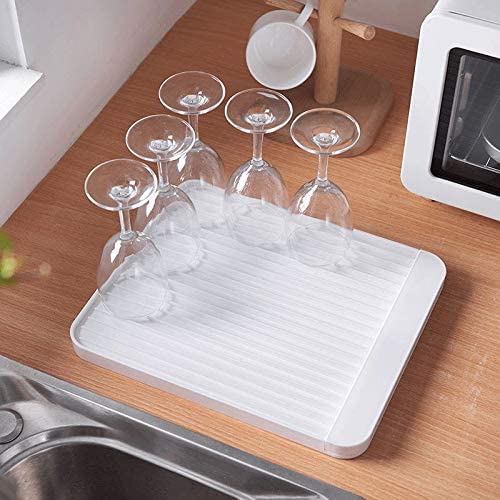 Organizer kuchenny i przechowywanie Diatom Mud Draining Board Mata Suszarka do naczyń Wklęsła i wypukła konstrukcja Panel suszarki Tacka ociekowa (kolor: szary) udekoruj