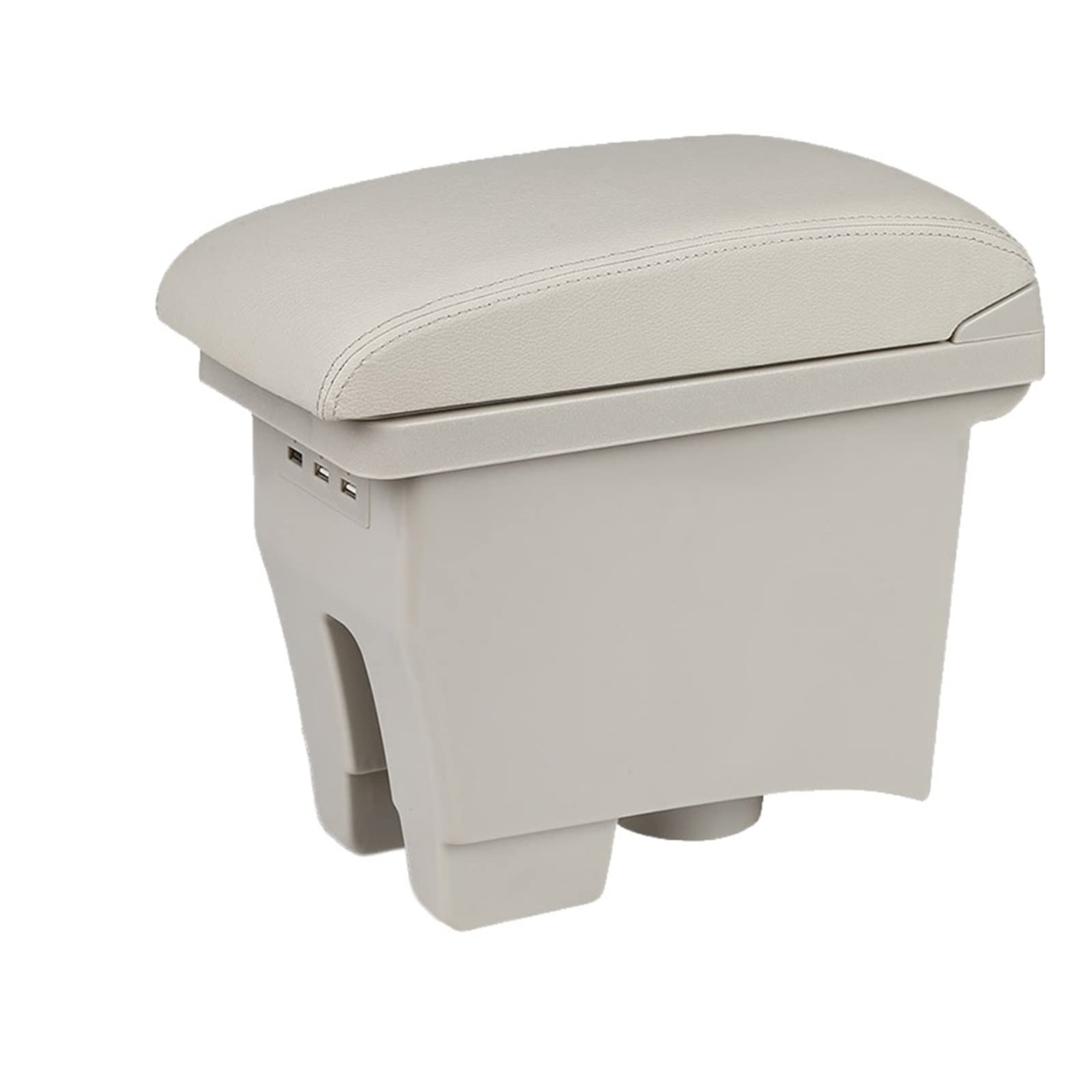 For VW For POLO Mk5 6R For Vento 2012-2018 Car Armrest Box Center Storage Box Car Accessories Retrofit(A4 Beige leather)