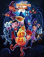 Happy Halloween Coloring Book For Kids: Funny and Creative Halloween Coloring Book For Kids Design Included zombie,Ghosts, Pumpkins ,Stress Relieve ... And Funny Cartoon Theme Black Cover Design B08KQ1LK5J Book Cover
