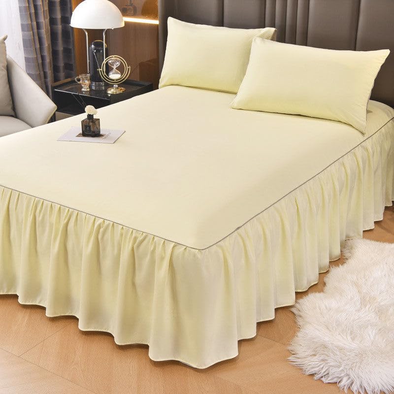 Falda de cama antideslizante con protector de colchón y caída realzada de 45cm 7