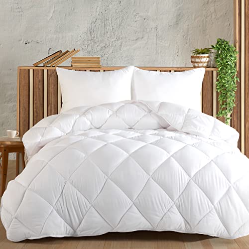 Ganzjahresdecke Bettdecke 135x200 cm Schlafdecke - Steppdecken Warm Für Allergiker Steppbettdecke Hypoallergen Weiß Winterbettdecke Große 500Gsm Füllung 4 Jahreszeiten Daunendecke Cover