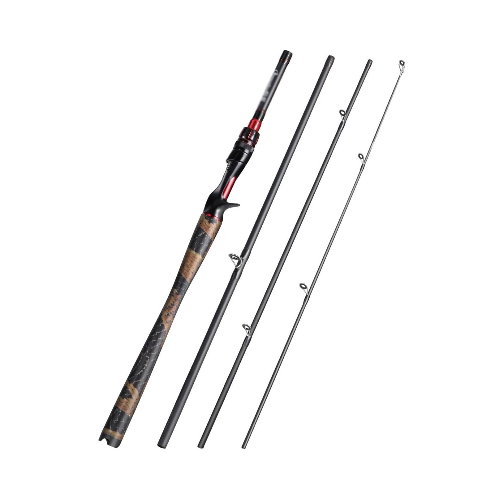 Canna da Pesca 1.8M 1.98M 2.1M Canna da Pesca al Lancio Canna da Pesca Leggera da Viaggio in Fibra di Carbonio for Bass Pike Carp Tackle(1.98m)