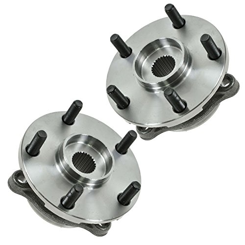 Image of TRQ Front Left and Right Wheel Bearing and Hub Assembly Set 2 Piece Compatible with 06-08 Toyota RAV4 L4 2.4L 09-12 RAV4 L4 2.5L 17-18 Corolla iM 11-16 Scion tC Automatic 08-15 xB 10-12 Lexus HS250h