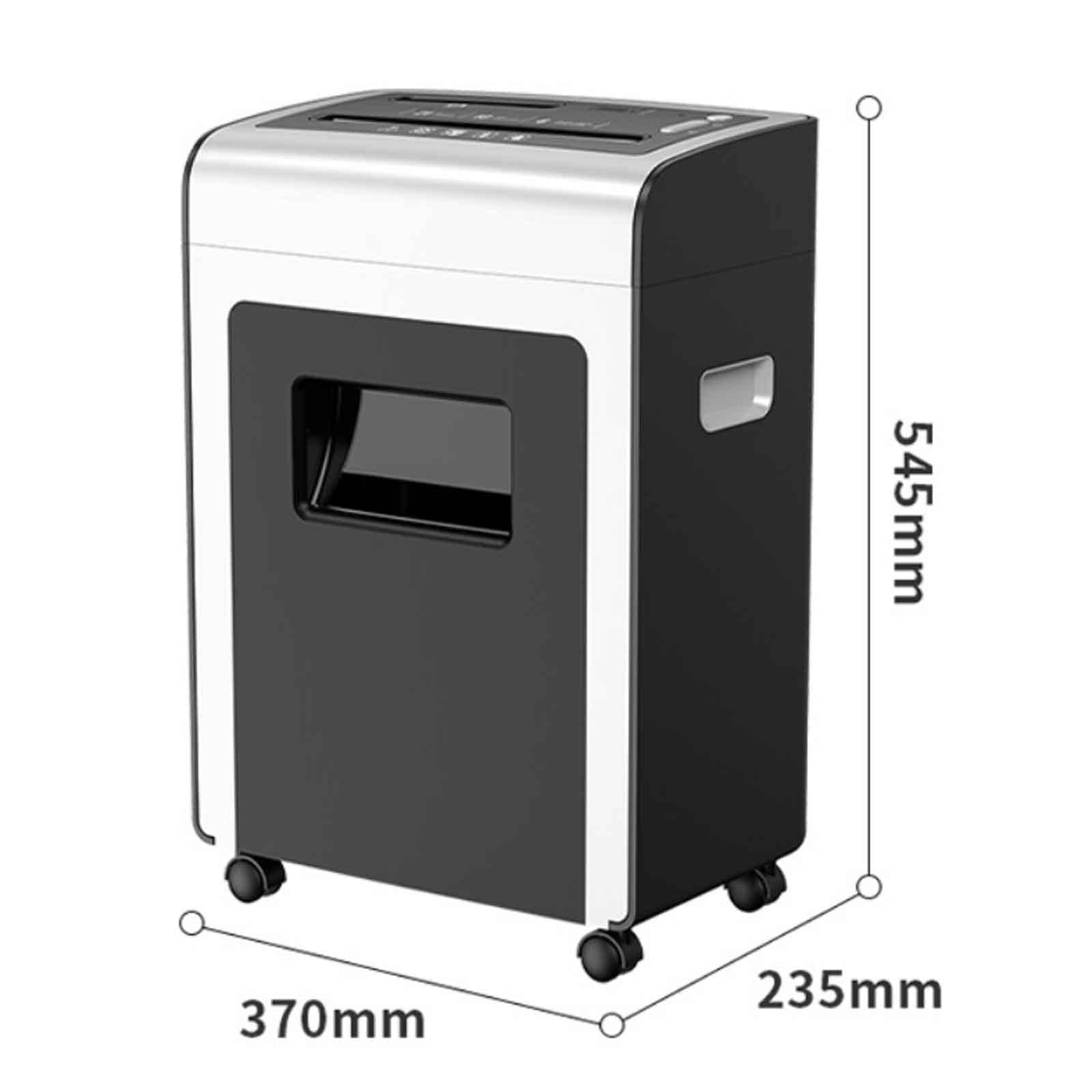 Distruggidocumenti Commerciale a 6 Fogli con Taglio a Croce, riservatezza a 5 Livelli, Grande capacità di 21 Litri, Effetto di triturazione della Carta 2x6mm, Supporto per Carte triturate, Dischi TR
