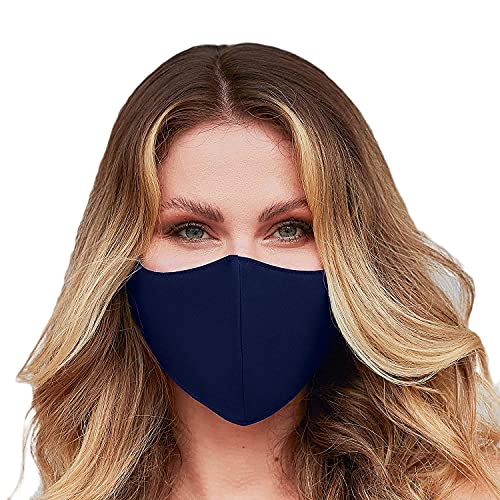 Image of Washable Face Mask with Adjustable Ear Loops & Nose Wire - 3 Layers, Made in USA