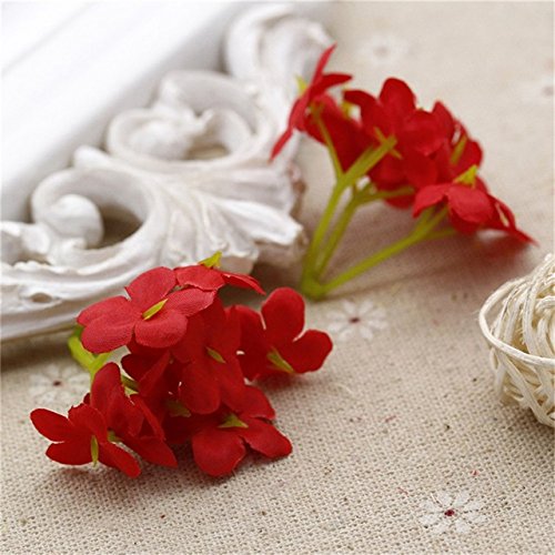 Buy Red 10PCS 2CM artificial silk simulation small bouquet home
