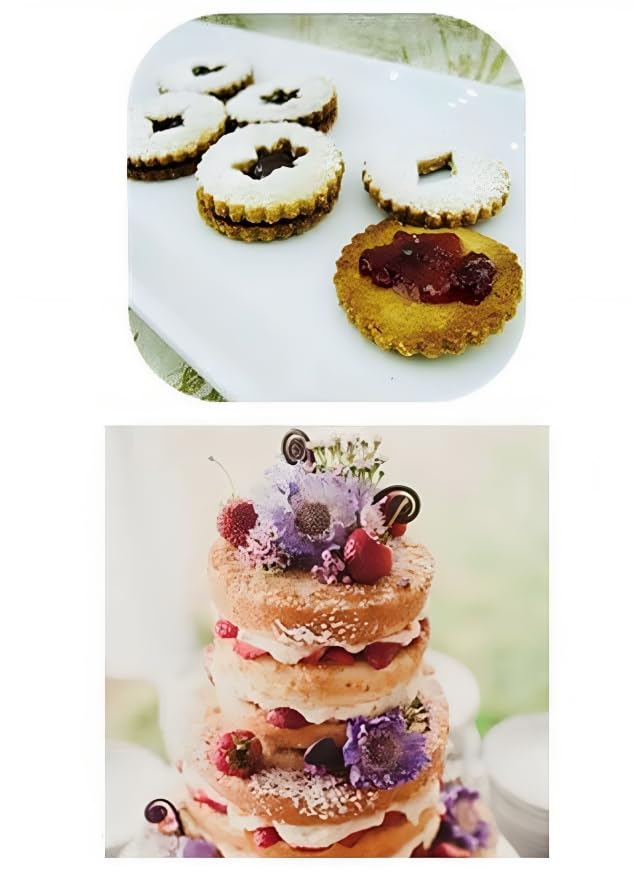 Baking Set Colourful Round Shape Cookie/Biscuit/Pastry Fondant/Fruits and Cake Cutter/Mould for Kitchen - 5 pcs 3