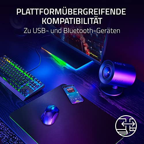 Razer Nommo V2 X - Full-Range-2.0-Gaming-Lautsprecher für PC (Zwei 3-Zoll-Full-Range-Treiber, THX Spatial Audio, Max. Schalldruck 96 dB, Plattformübergreifende Kompatibilität) Schwarz