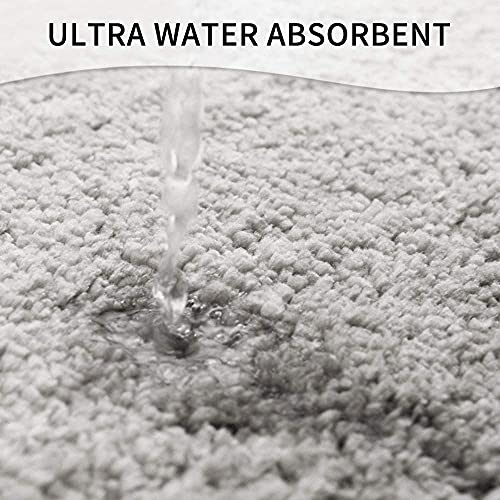 Carvapet rutschfest Badematte Badezimmerteppich Wasserabsorbierend Badvorleger für Badezimmer Bodenmatte Weiche Plüsch… – Bild 5